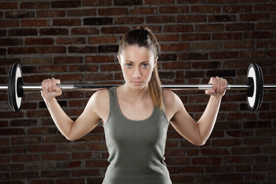 Woman weightlifting